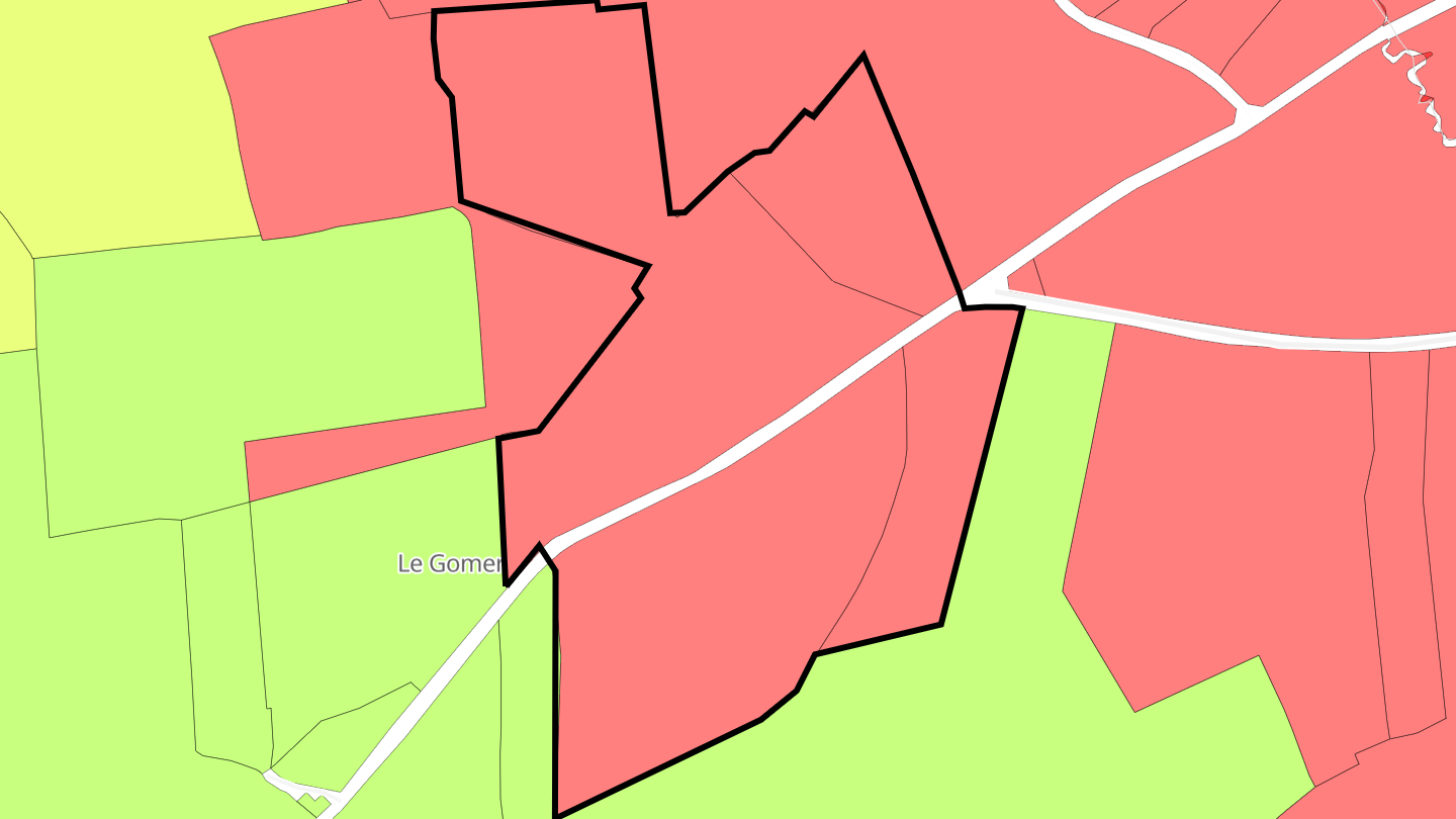 Carte des prix de l'immobilier Le Bas Gomer