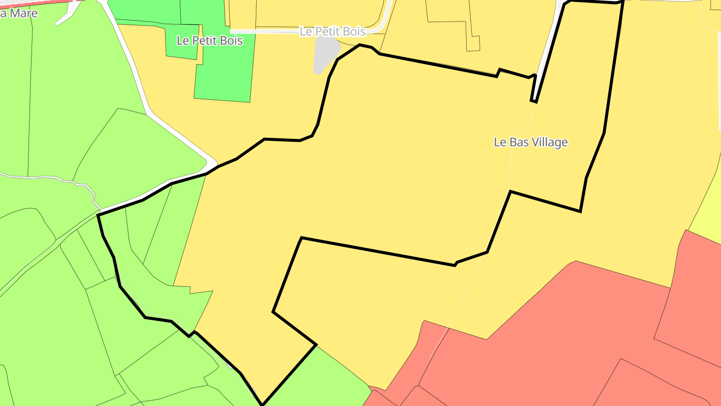 Carte des prix de l'immobilier Le Bas Village