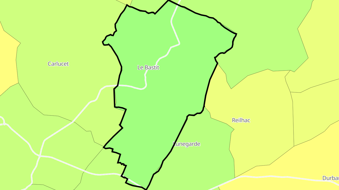 Carte des prix de l'immobilier Le Bastit