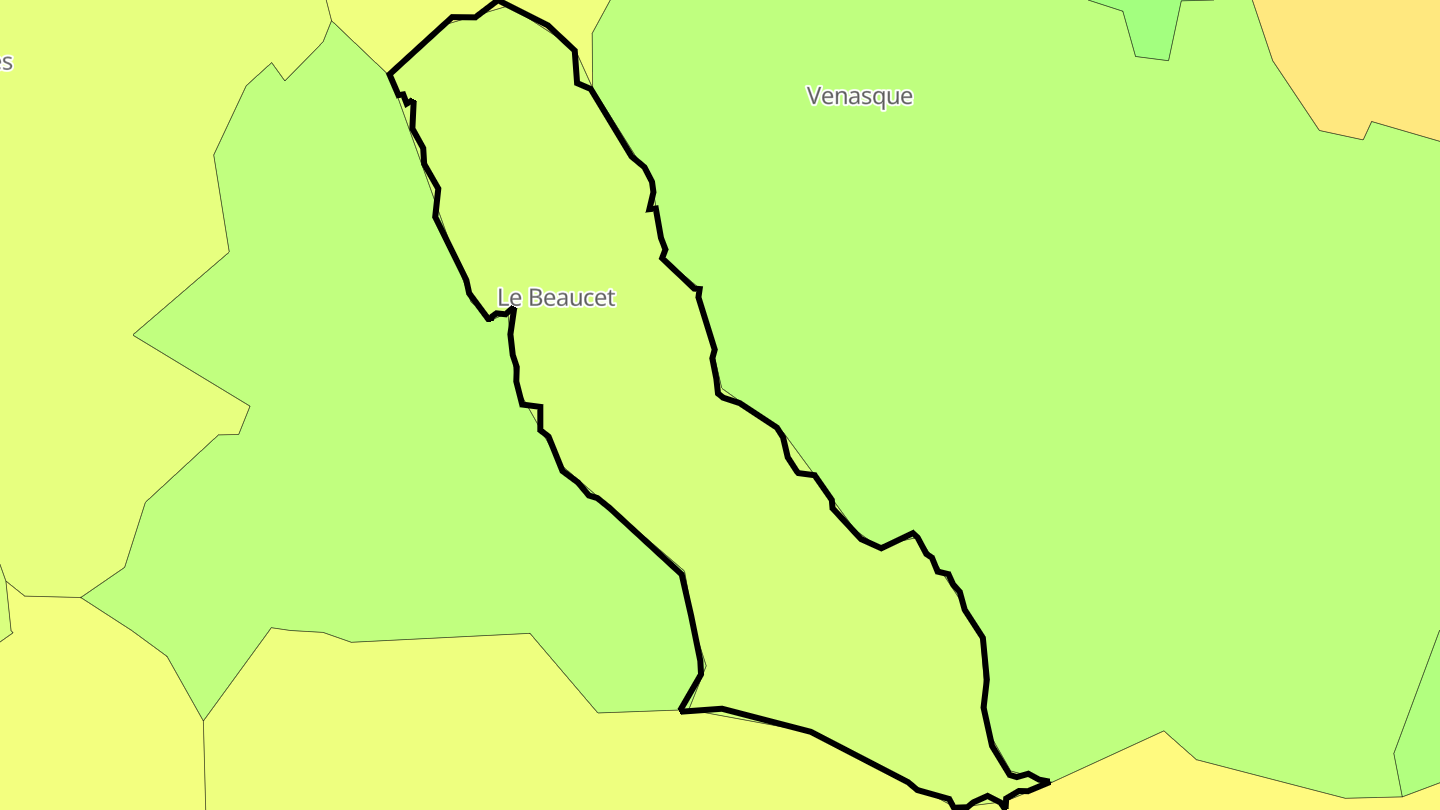 Carte des prix de l'immobilier Le Beaucet
