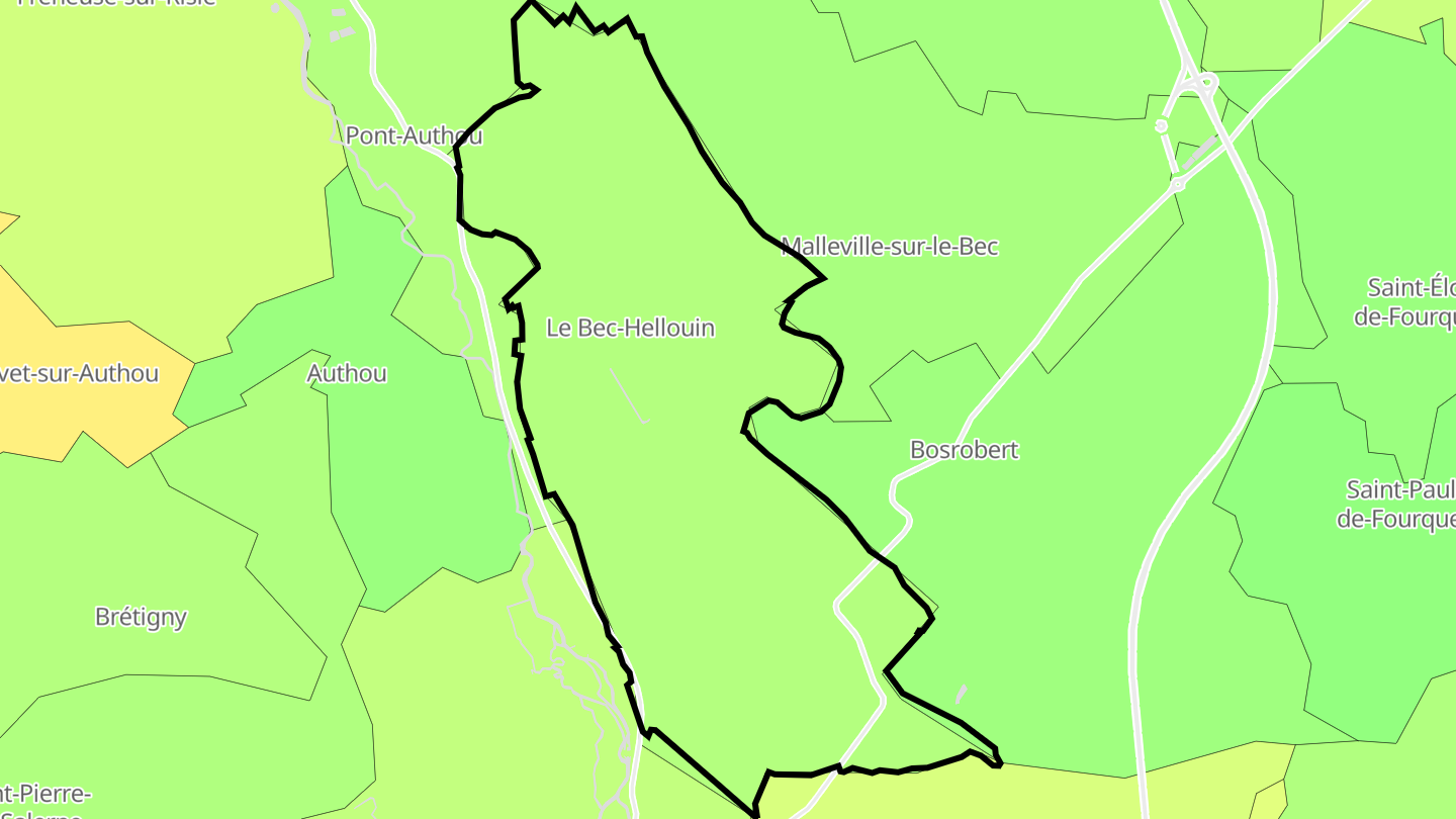 Carte des prix de l'immobilier Le Bec-Hellouin