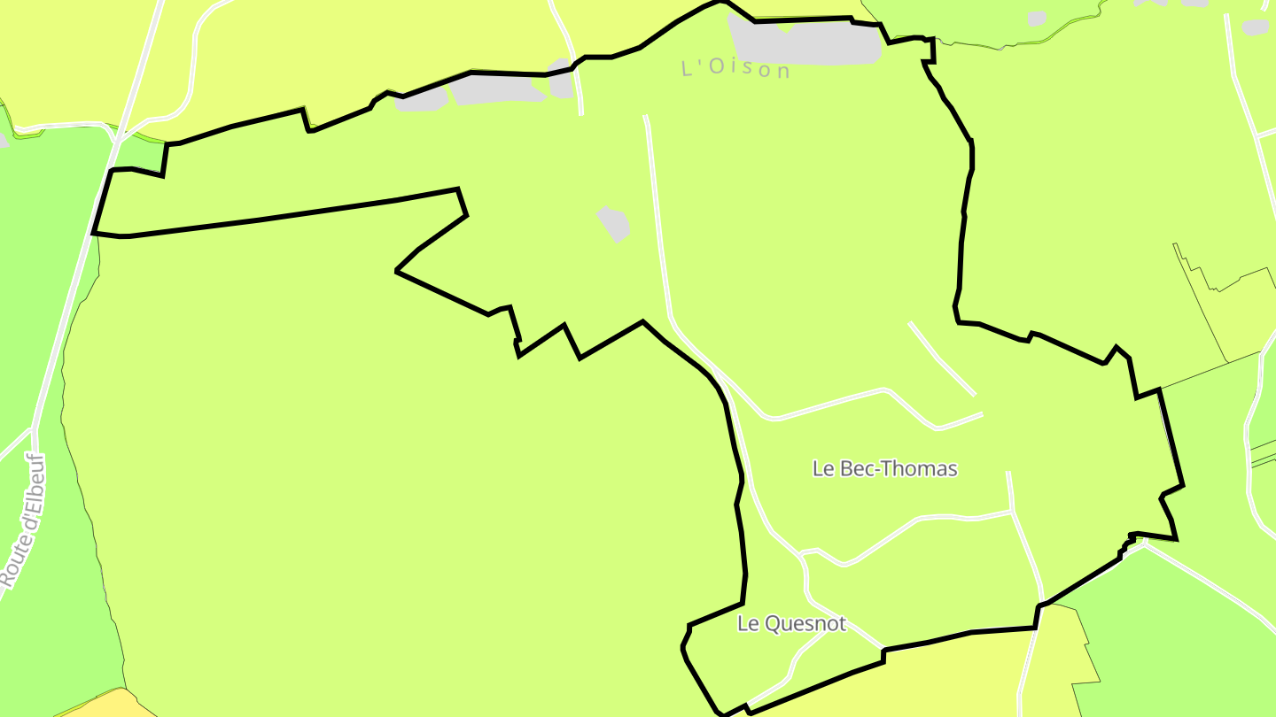 Carte des prix de l'immobilier Le Bec-Thomas