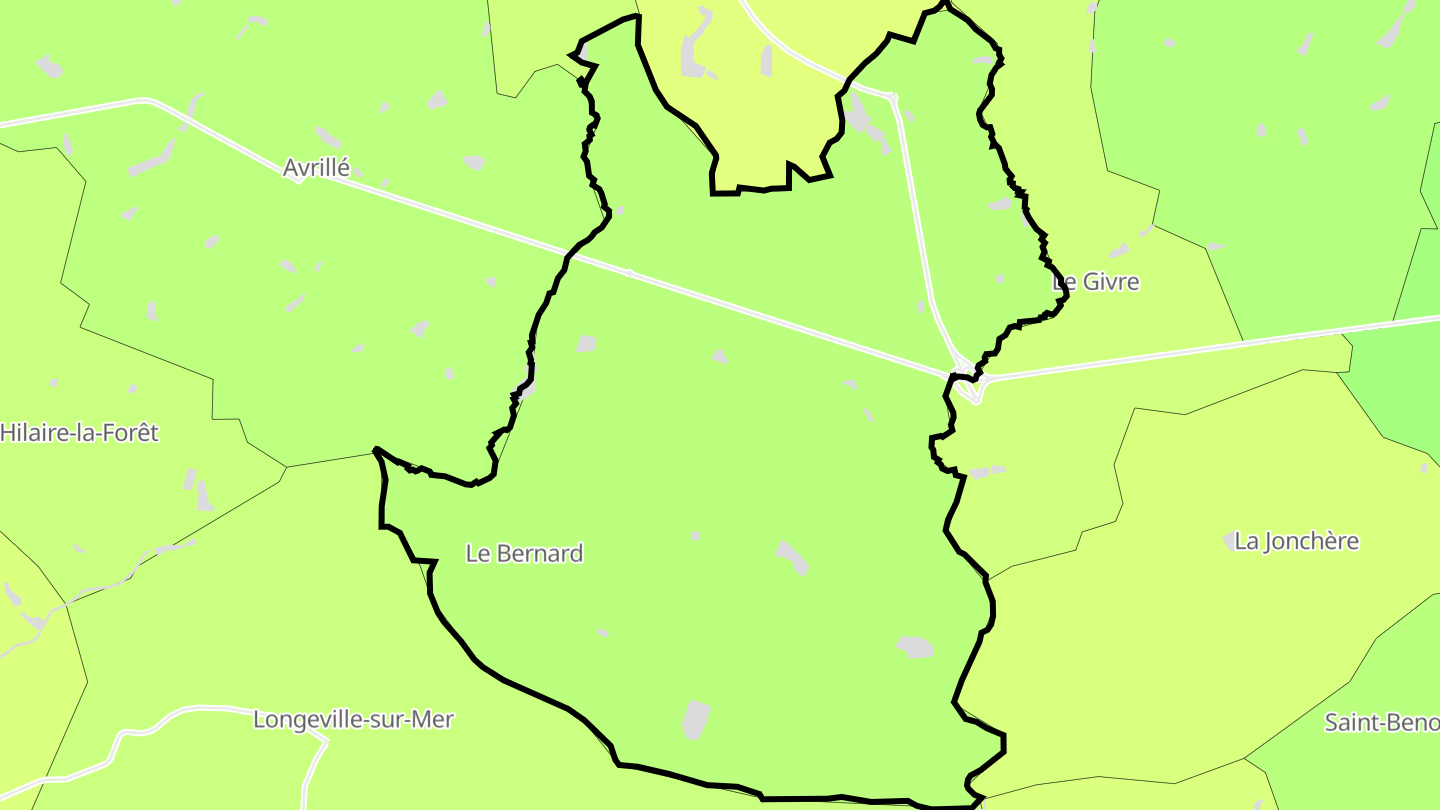 Carte des prix de l'immobilier Le Bernard