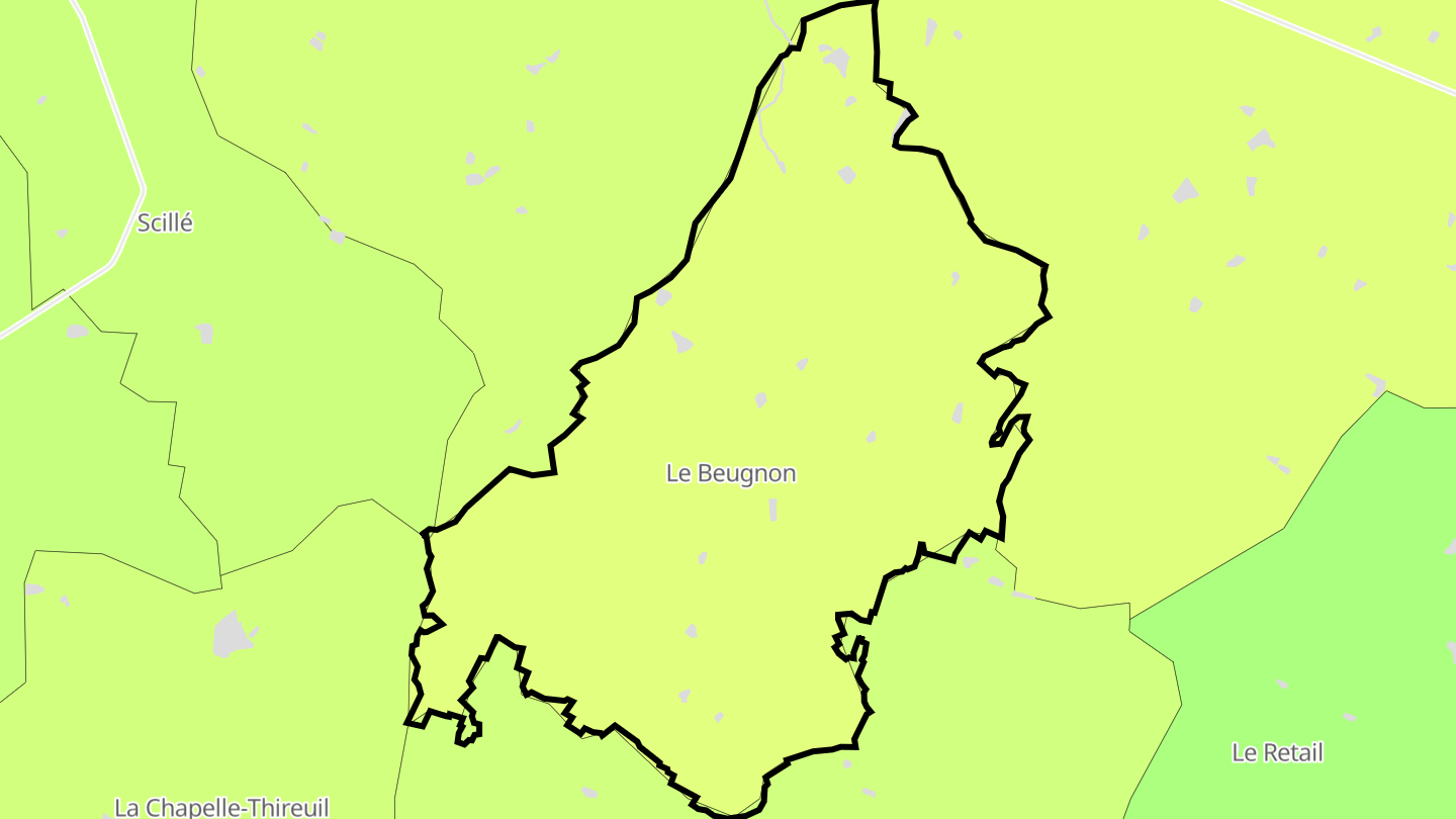 Carte des prix de l'immobilier Le Beugnon