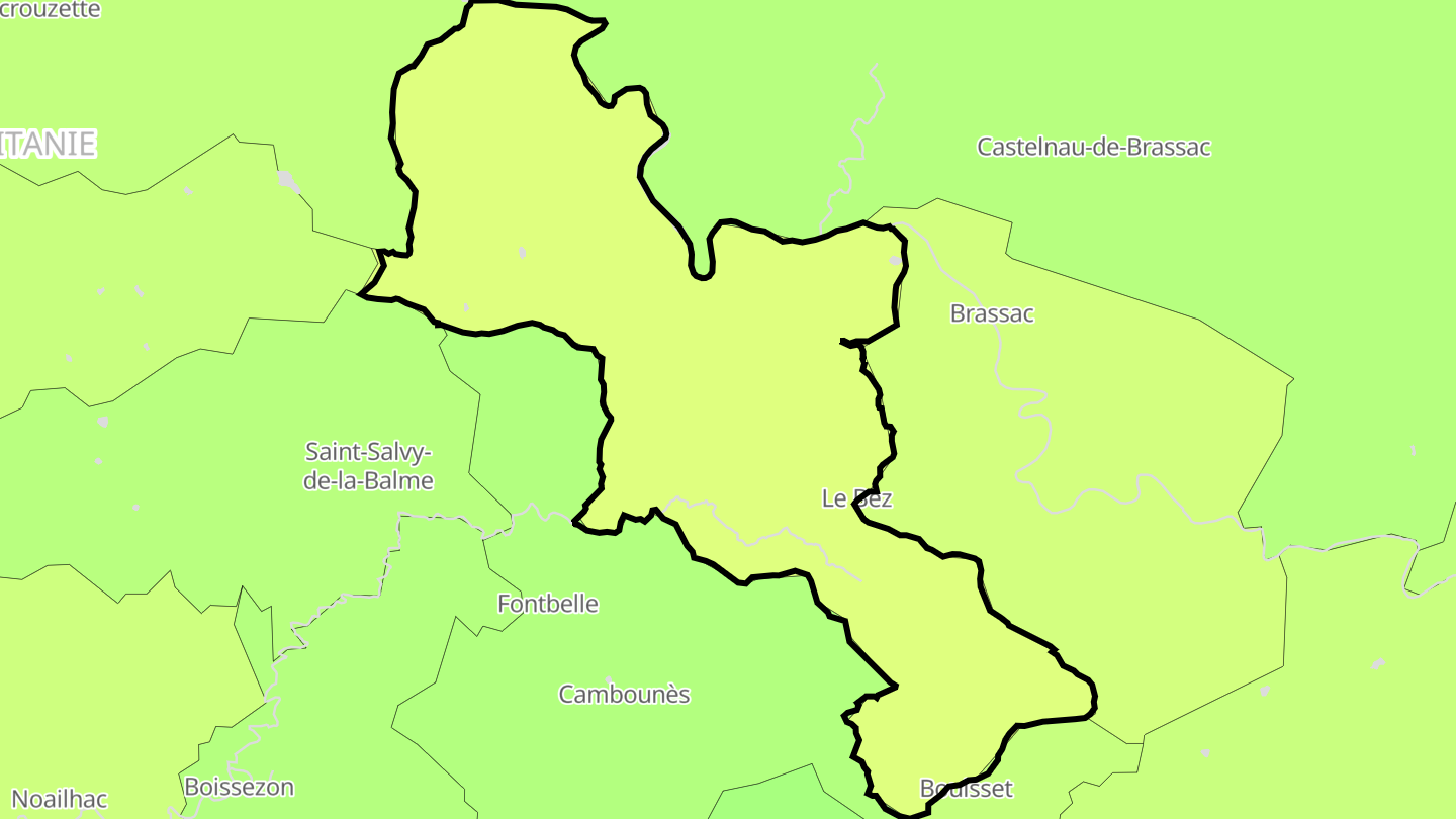 Carte des prix de l'immobilier Le Bez