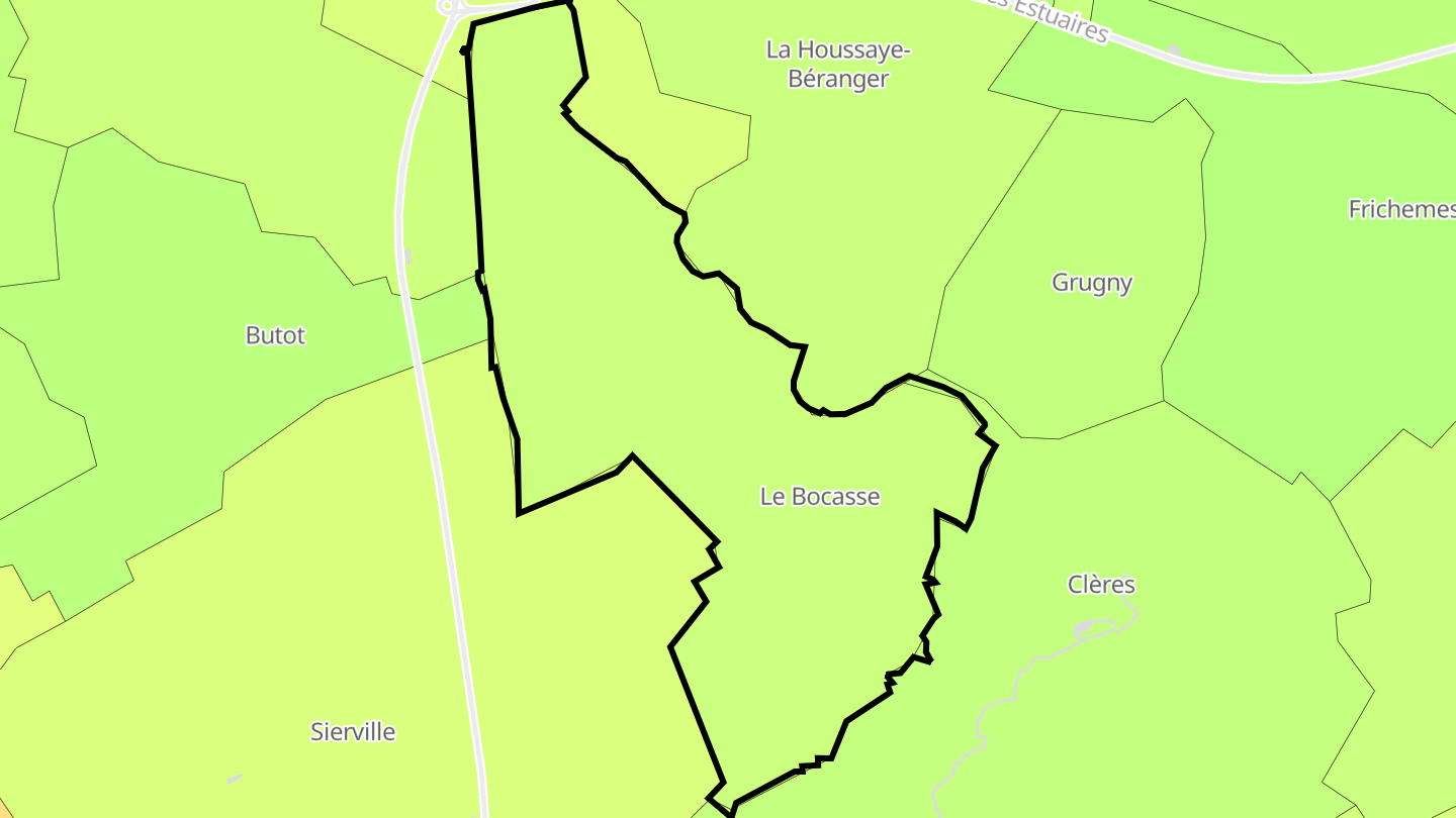 Carte des prix de l'immobilier Le Bocasse