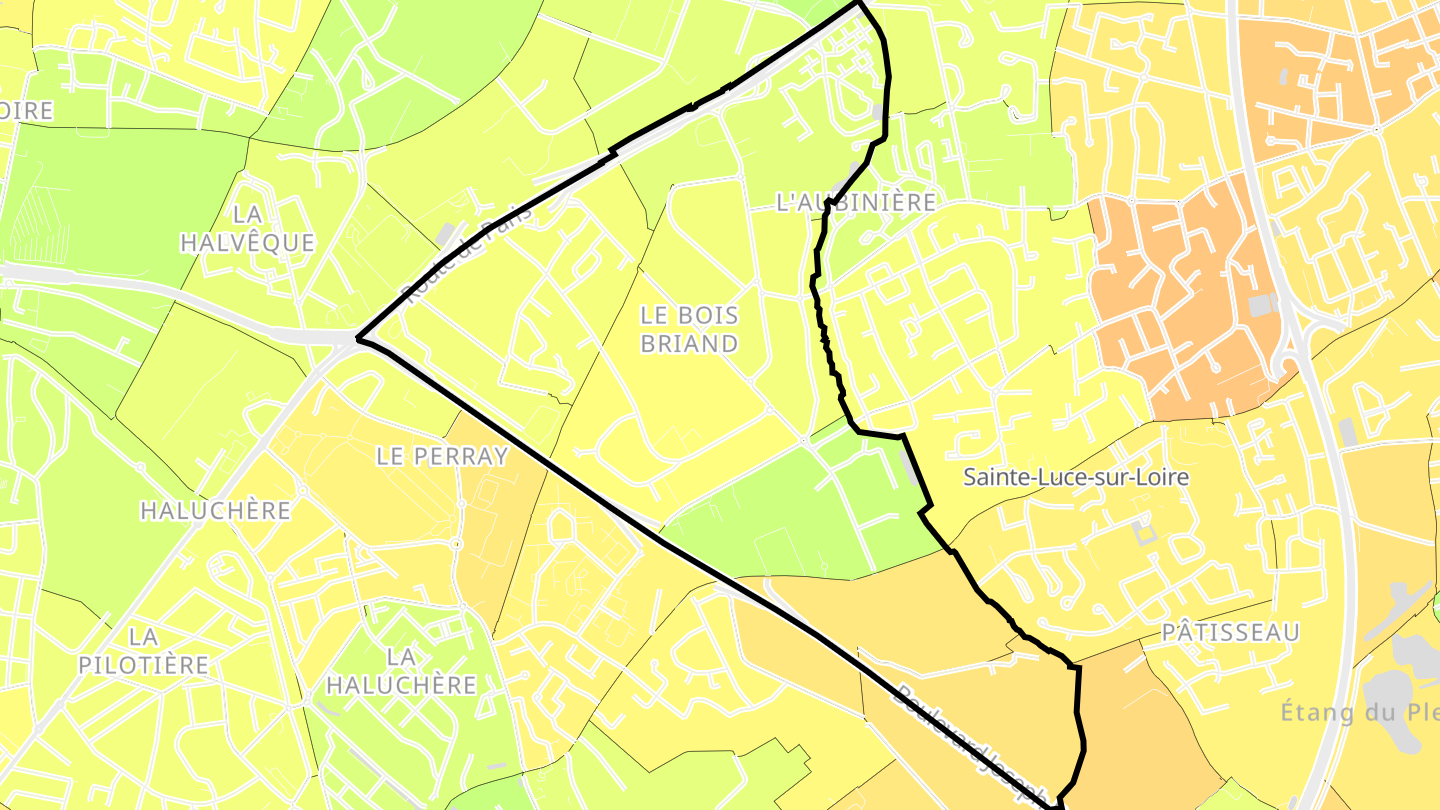 Carte des prix de l'immobilier Le Bois Briand