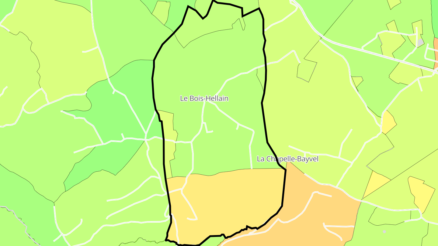 Carte des prix de l'immobilier Le Bois-Hellain
