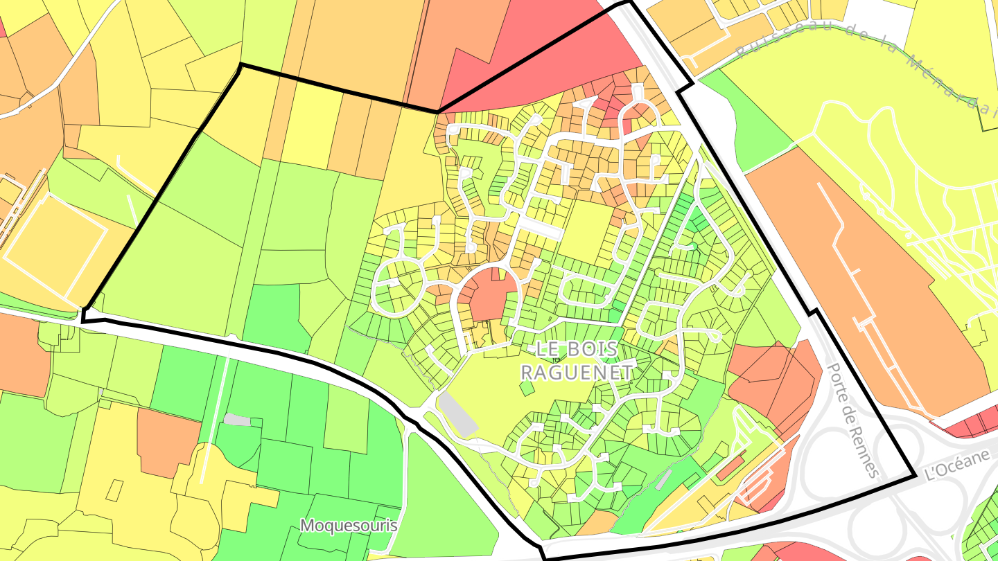 Carte des prix de l'immobilier Le Bois Raguenet