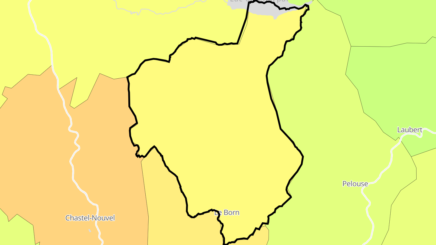 Carte des prix de l'immobilier Le Born