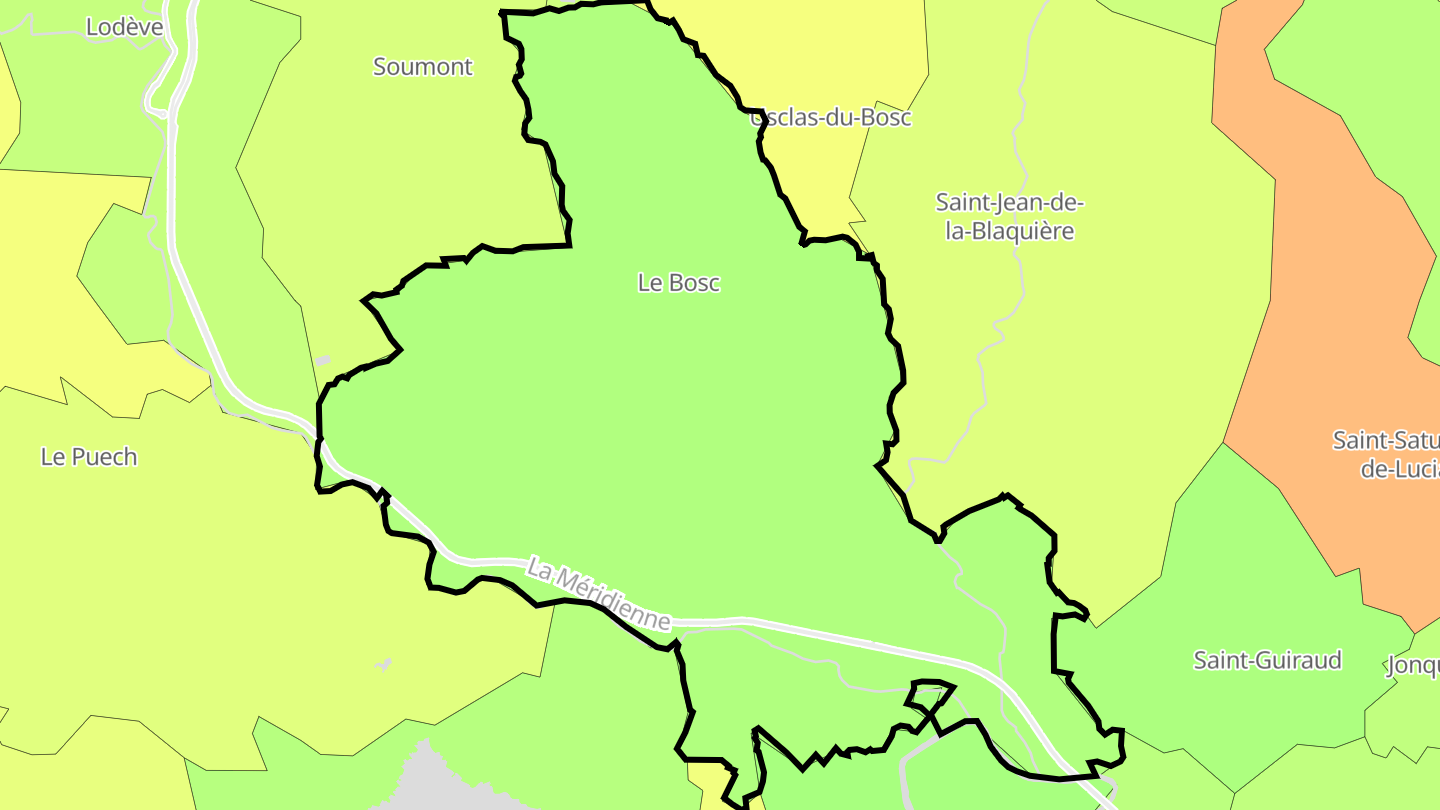 Carte des prix de l'immobilier Le Bosc