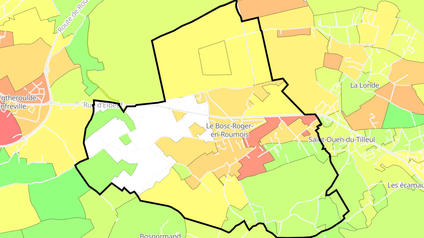 Carte des prix de l'immobilier Le Bosc-Roger-en-Roumois