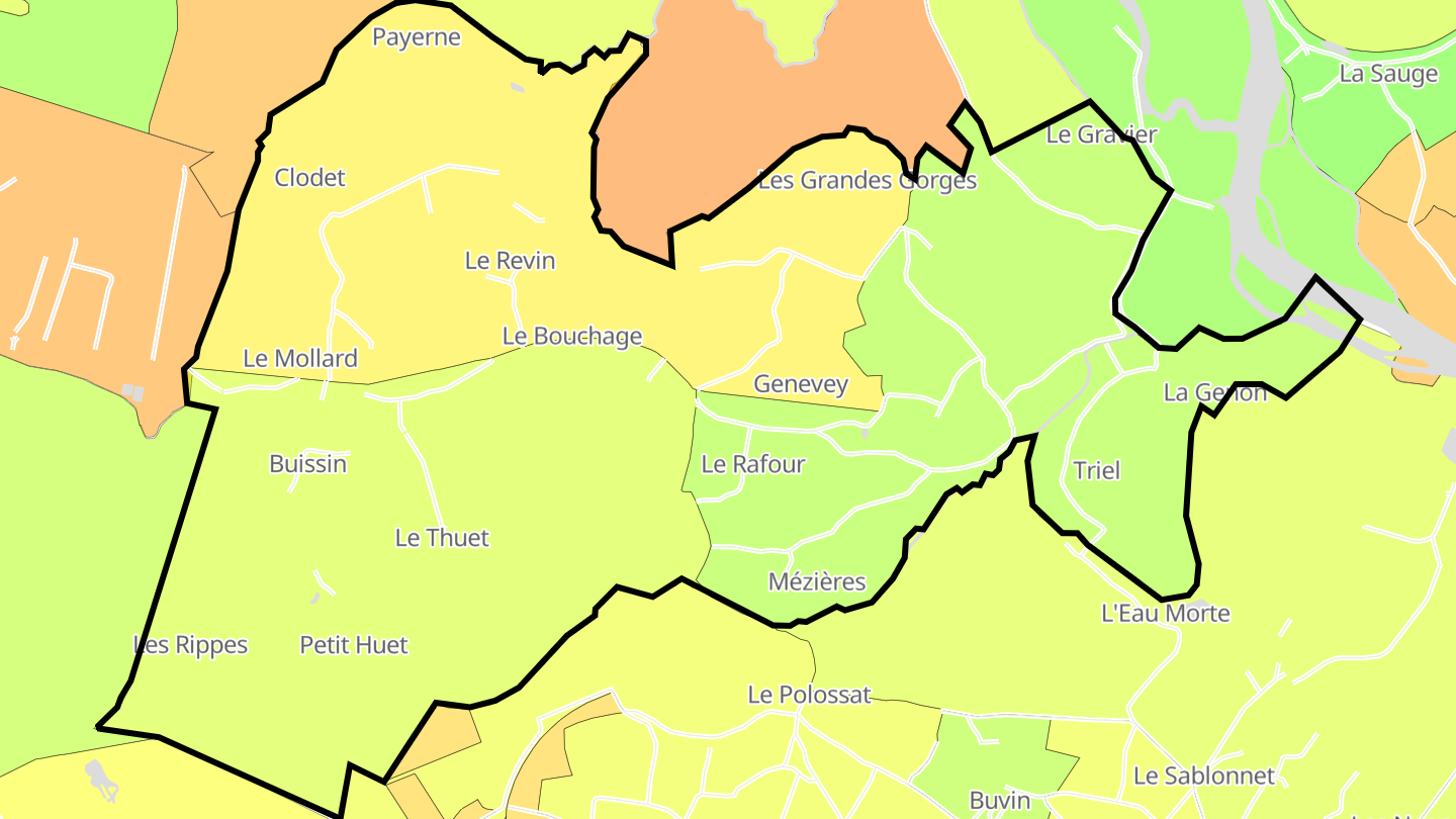 Carte des prix de l'immobilier Le Bouchage