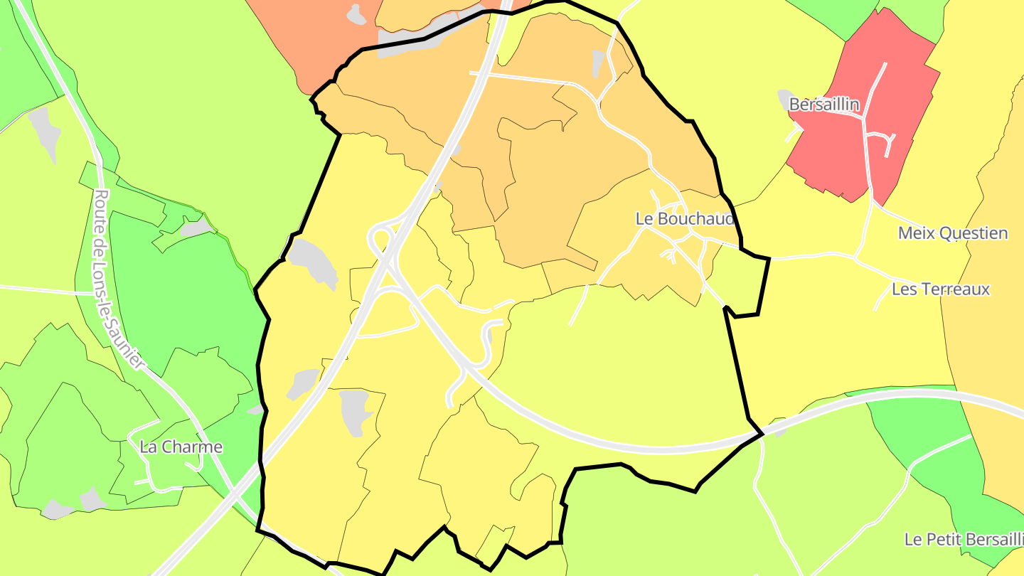 Carte des prix de l'immobilier Le Bouchaud