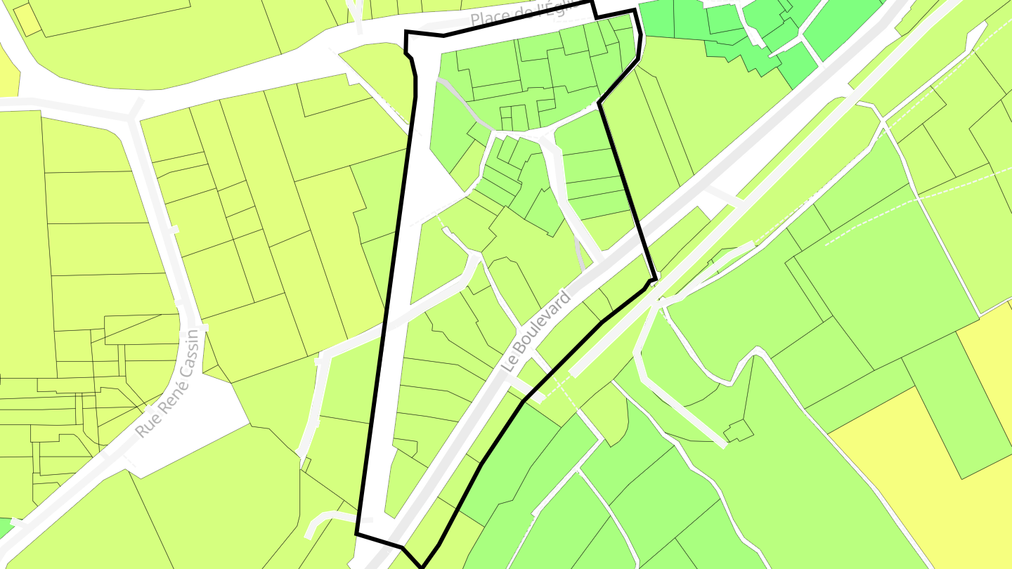 Carte des prix de l'immobilier Le Boulevard