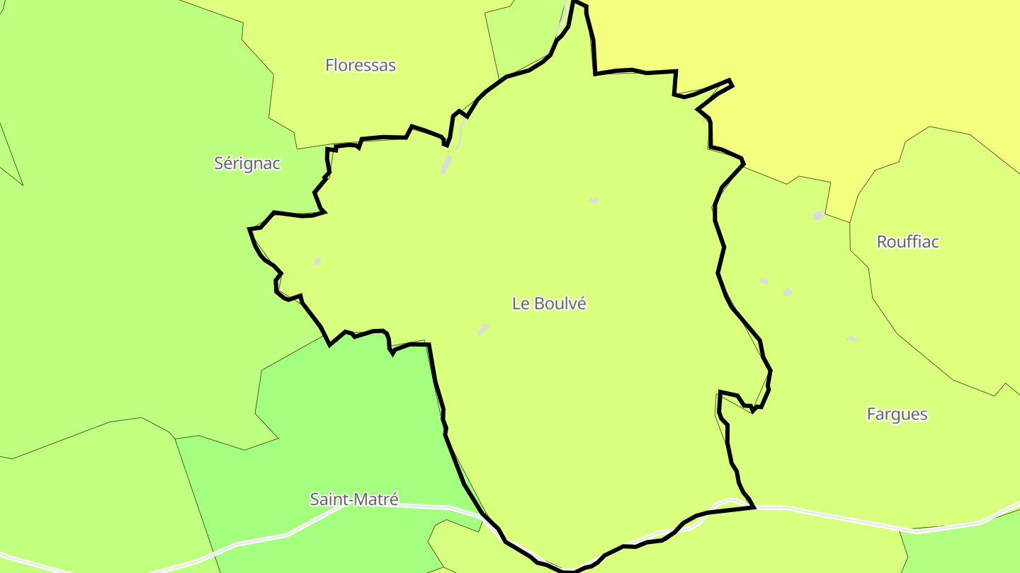 Carte des prix de l'immobilier Le Boulvé