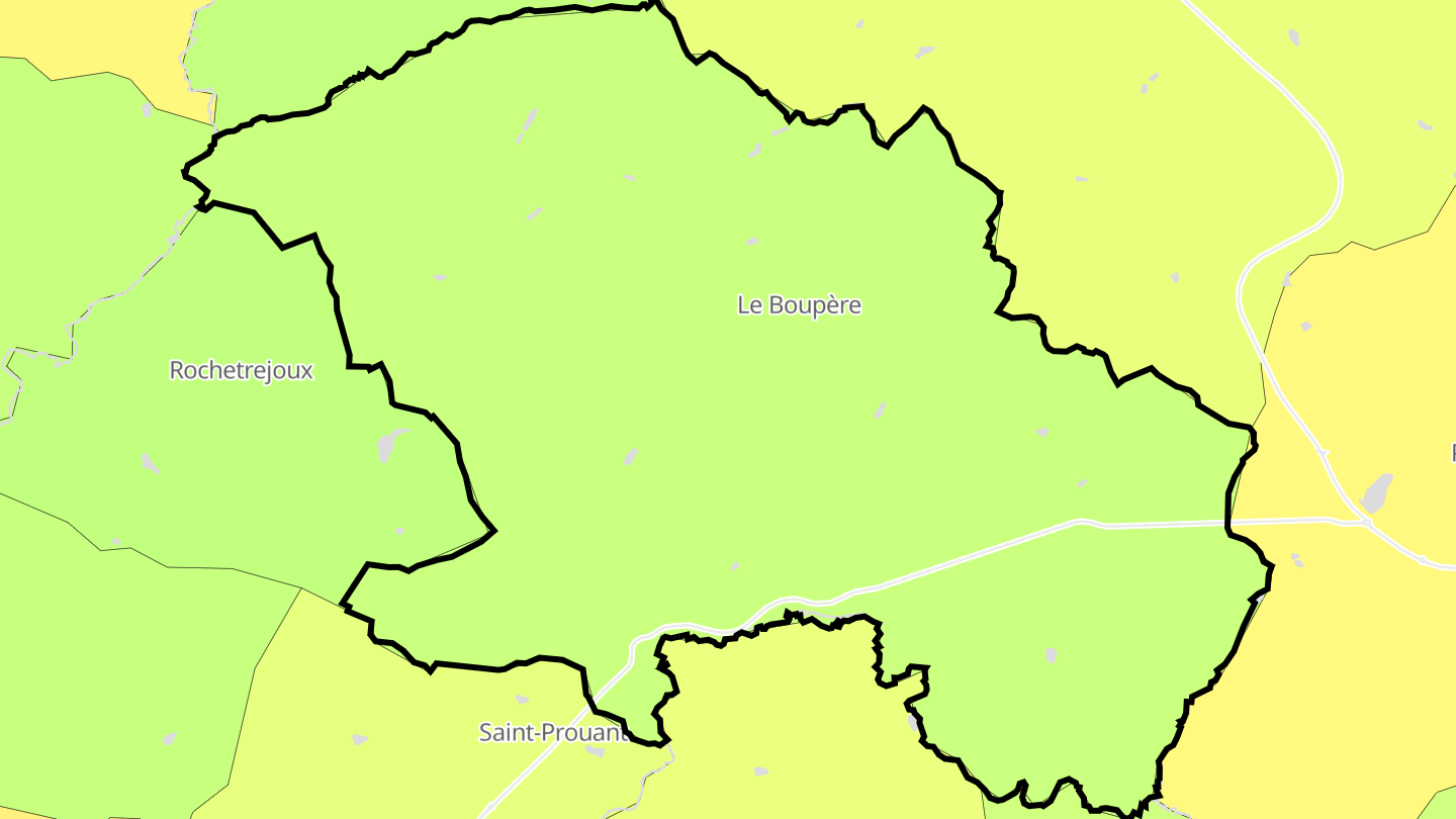 Carte des prix de l'immobilier Le Boupère