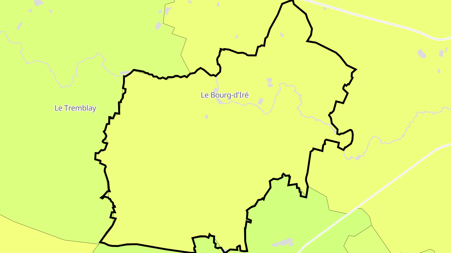 Carte des prix de l'immobilier Le Bourg-d'Iré