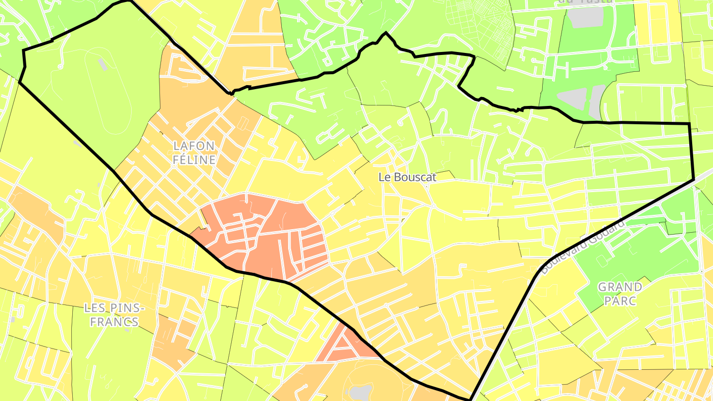 Carte des prix de l'immobilier Le Bouscat