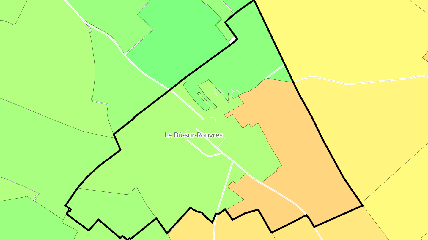 Carte des prix de l'immobilier Le Bû-sur-Rouvres