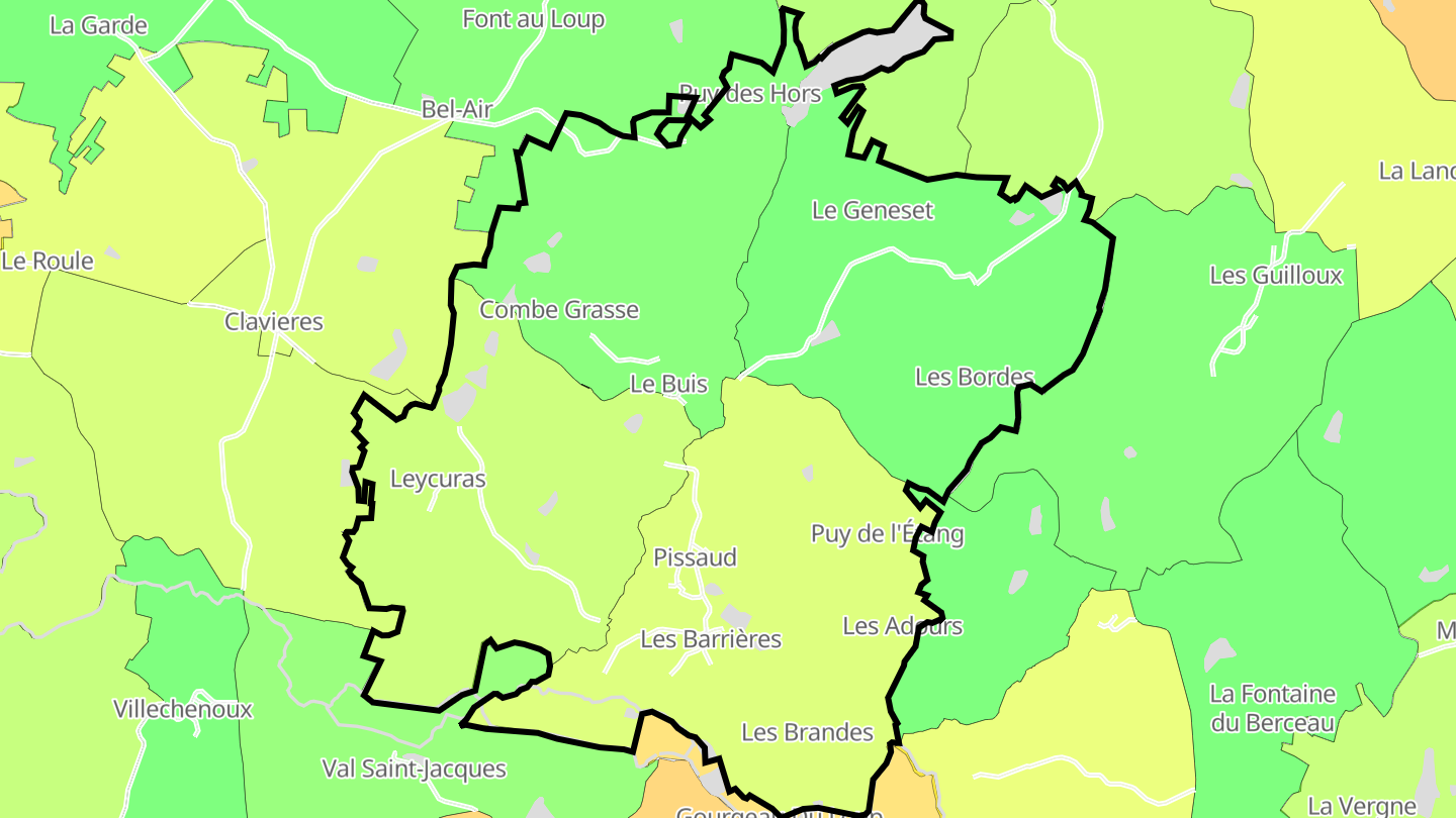 Carte des prix de l'immobilier Le Buis