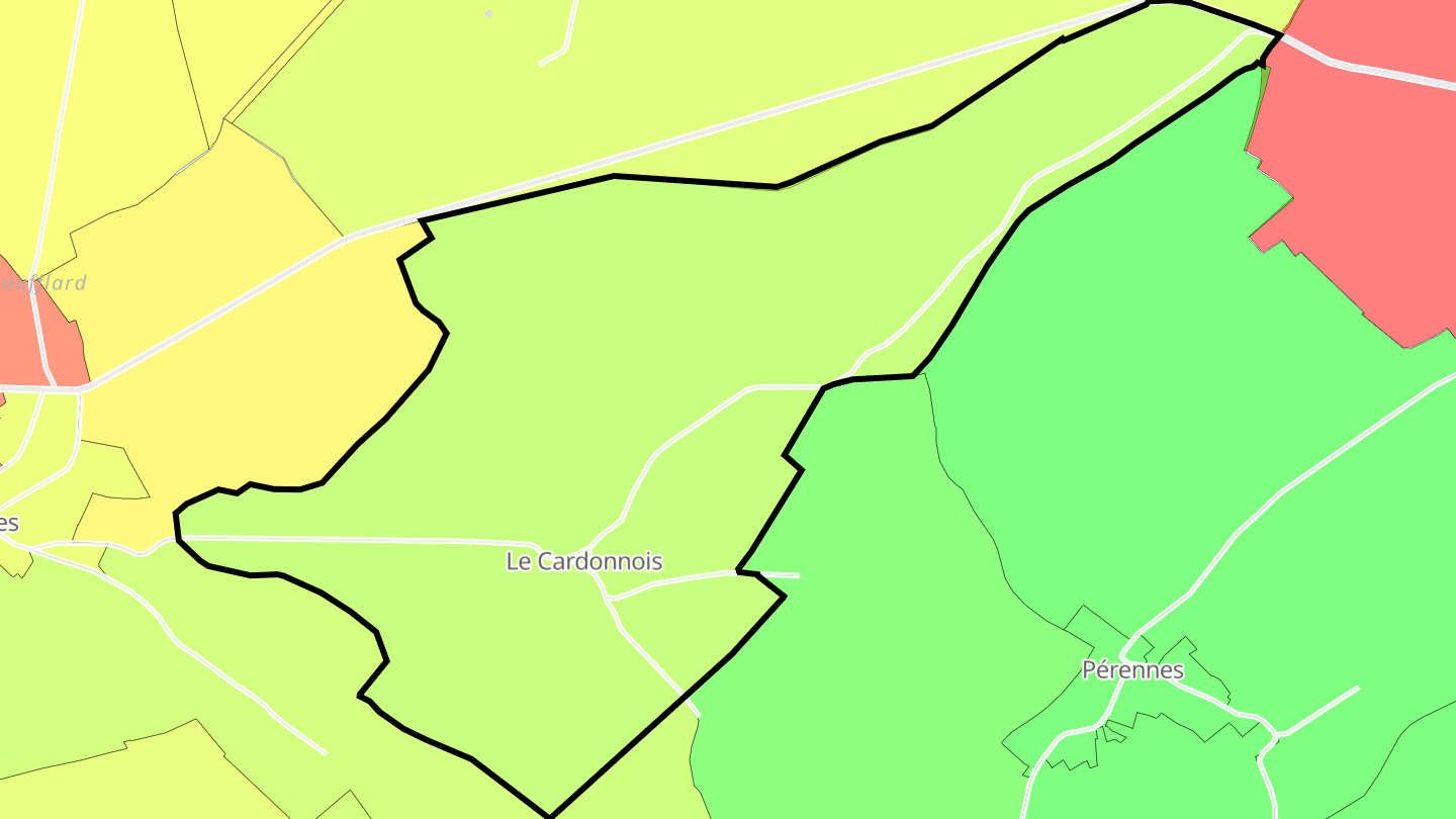 Carte des prix de l'immobilier Le Cardonnois