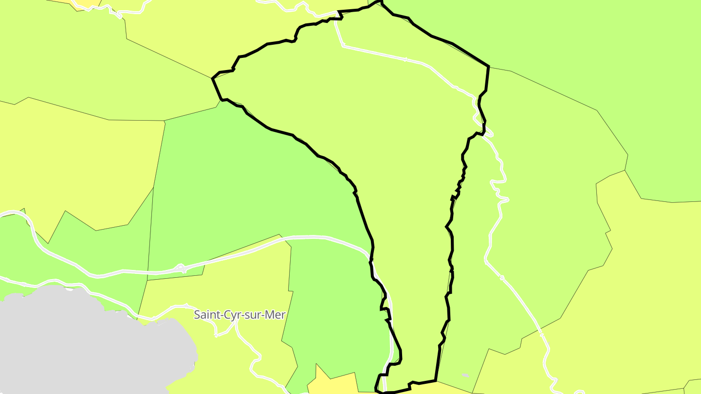 Carte des prix de l'immobilier Le Castellet