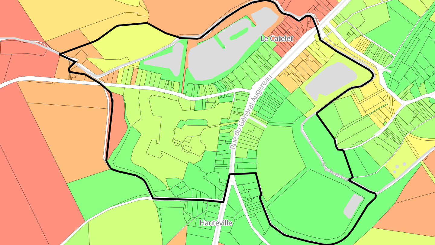 Carte des prix de l'immobilier Le Catelet