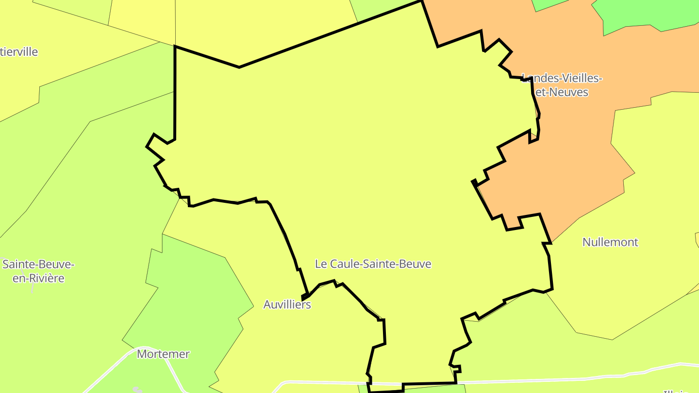 Carte des prix de l'immobilier Le Caule-Sainte-Beuve