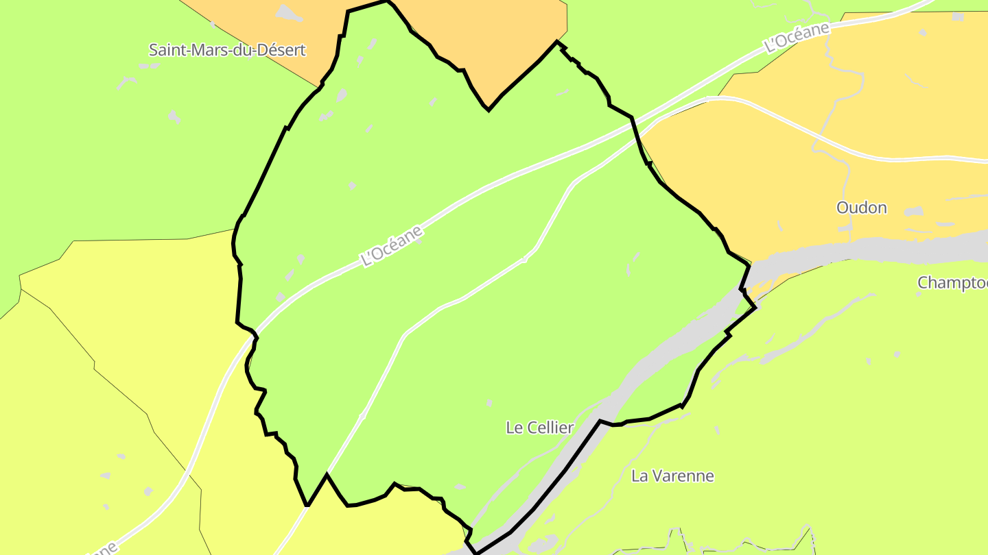 Carte des prix de l'immobilier Le Cellier