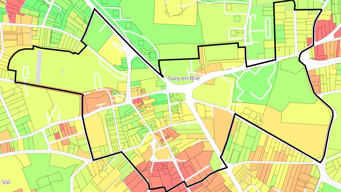 Carte des prix de l'immobilier Le Centre