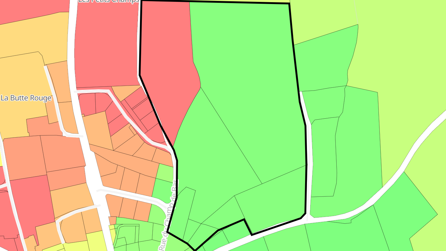 Carte des prix de l'immobilier Le Champ de Bas
