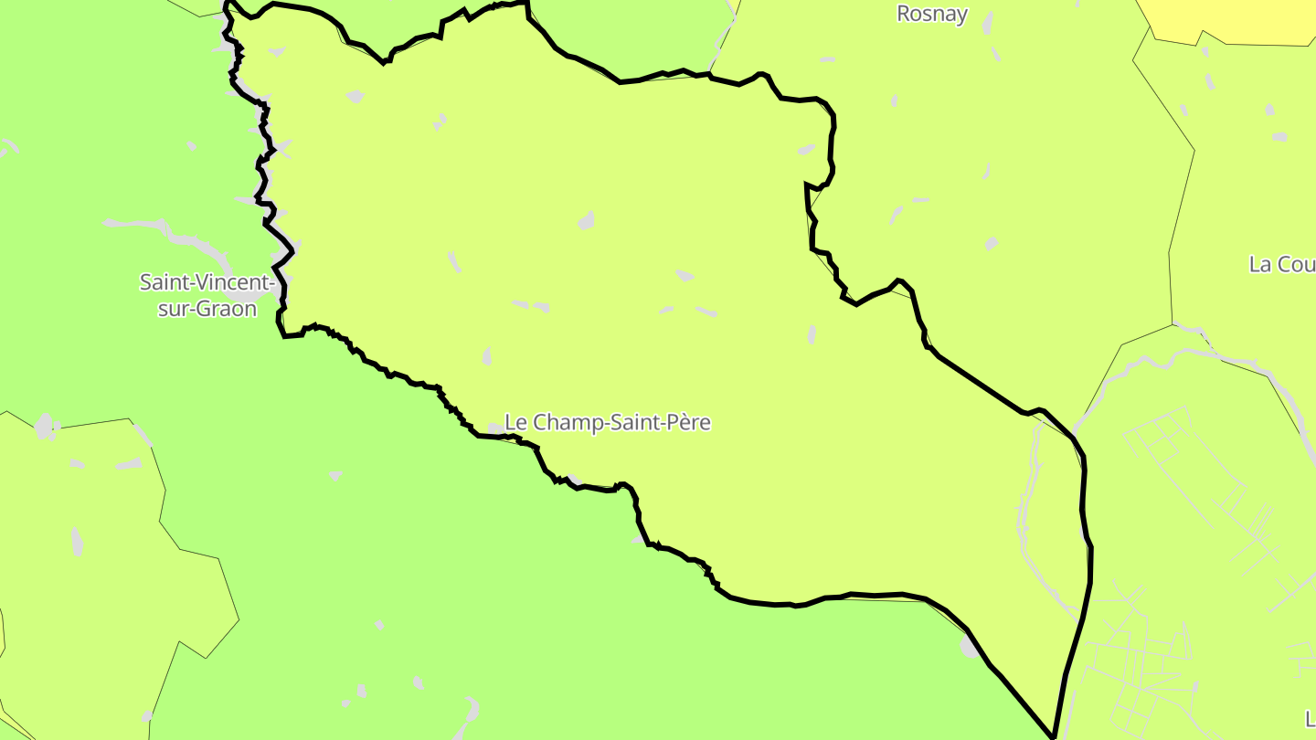 Carte des prix de l'immobilier Le Champ-Saint-Père