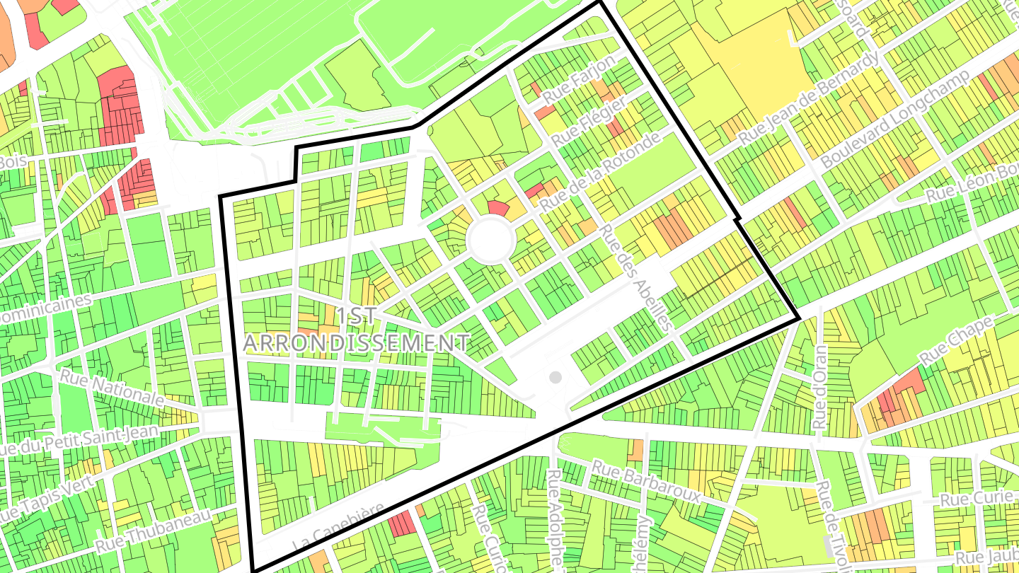 Carte des prix de l'immobilier Le Chapitre