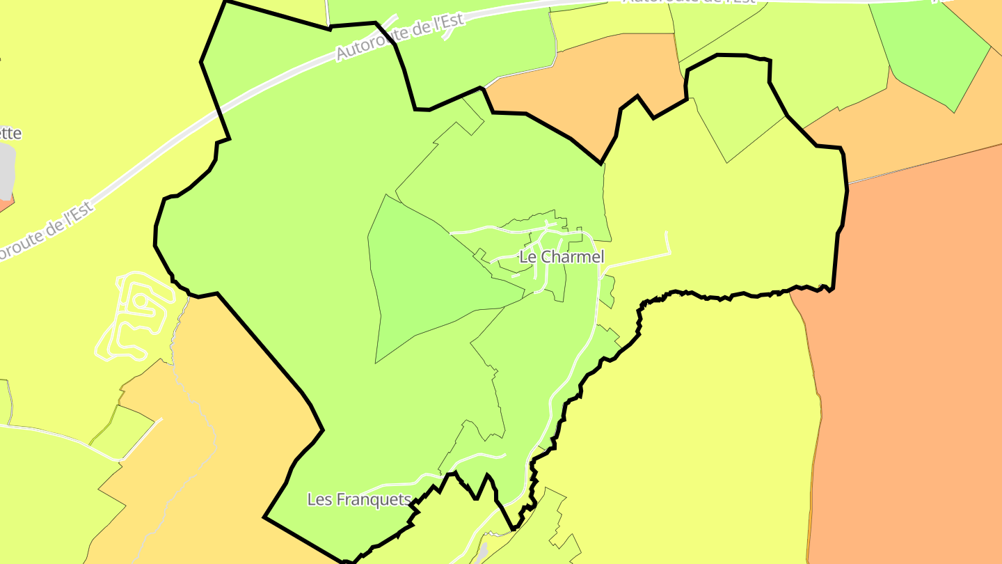 Carte des prix de l'immobilier Le Charmel