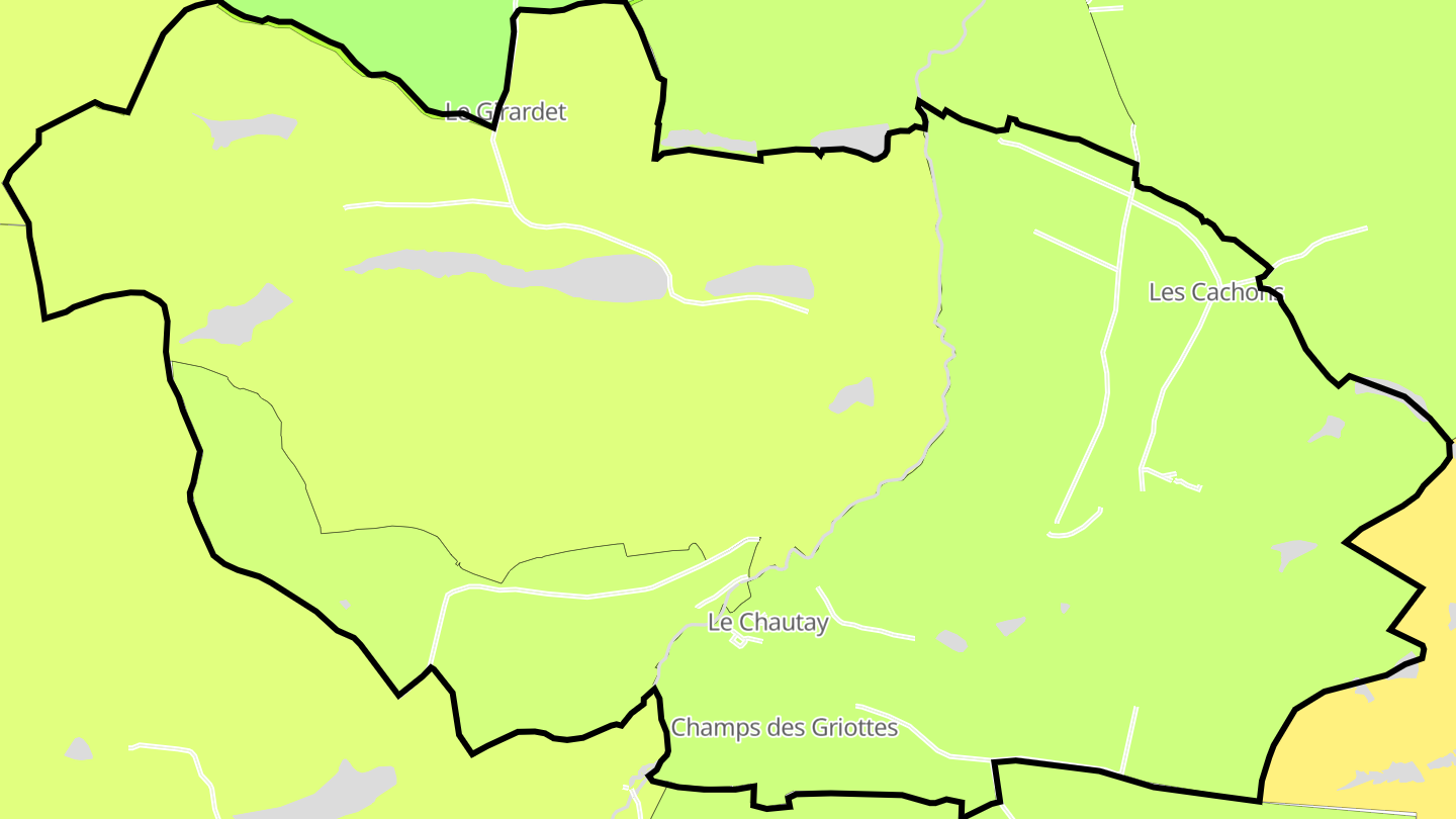 Carte des prix de l'immobilier Le Chautay