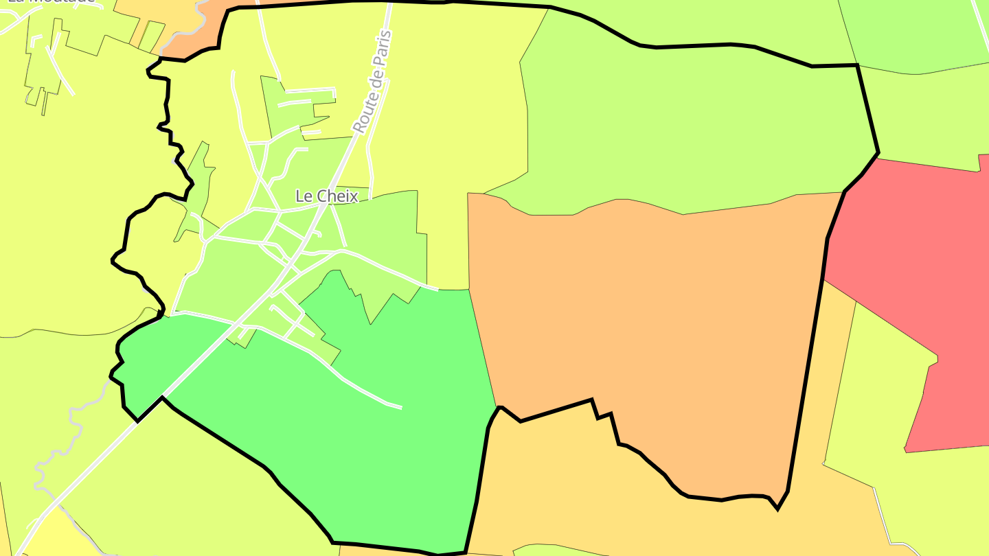 Carte des prix de l'immobilier Le Cheix