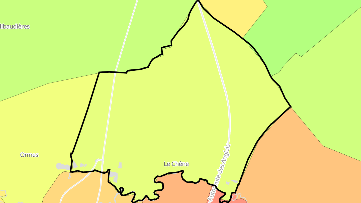 Carte des prix de l'immobilier Le Chêne