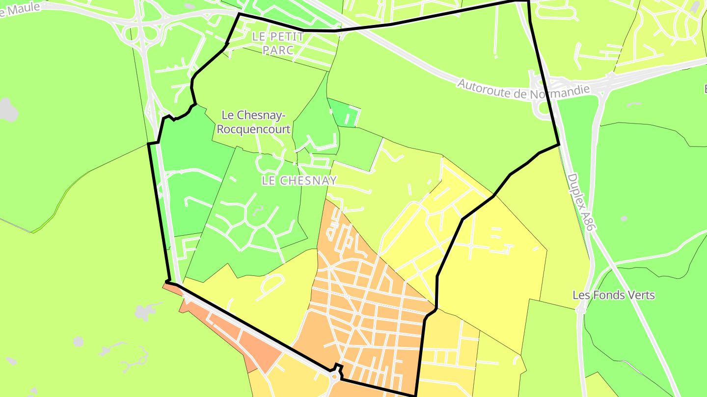 Carte des prix de l'immobilier Le Chesnay