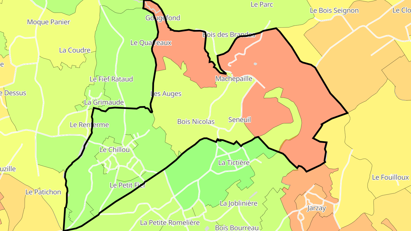 Carte des prix de l'immobilier Le Chillou