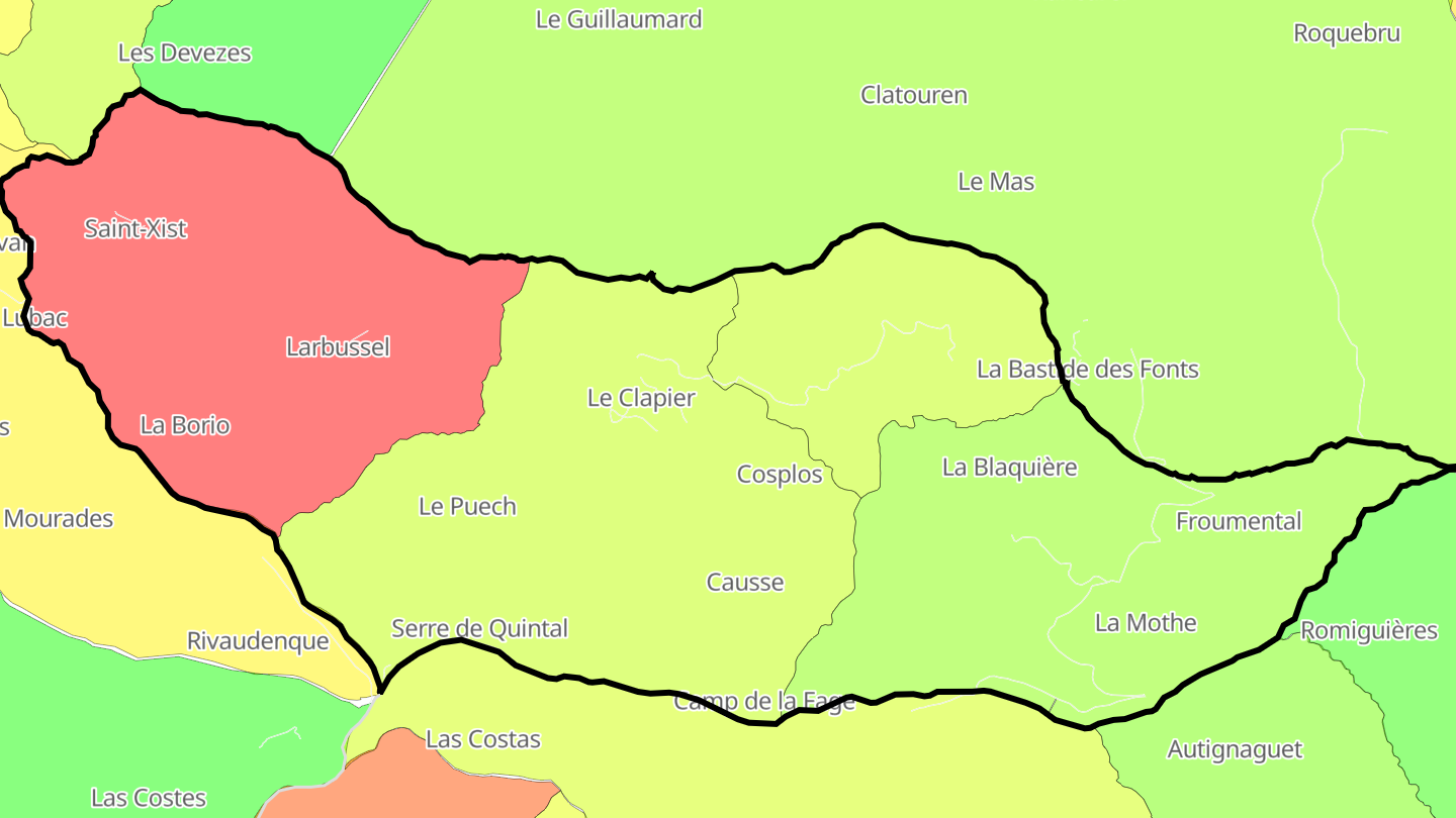 Carte des prix de l'immobilier Le Clapier