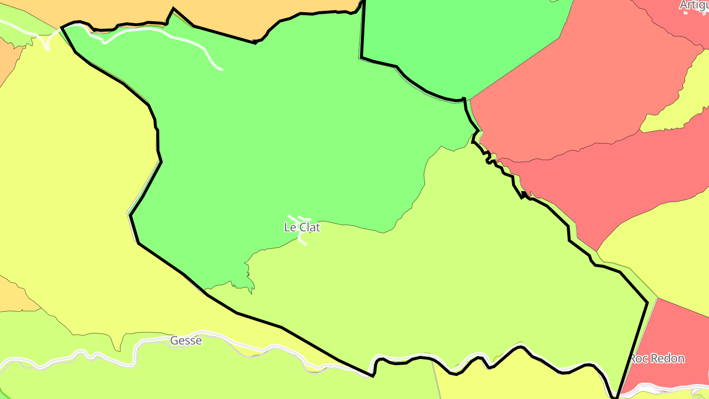 Carte des prix de l'immobilier Le Clat