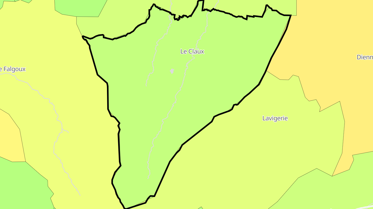 Carte des prix de l'immobilier Le Claux