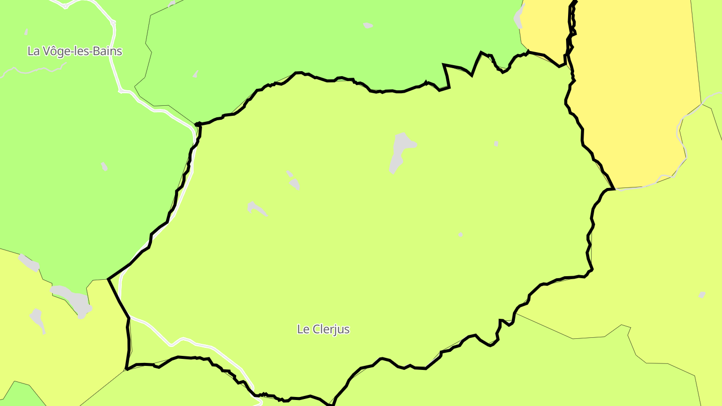 Carte des prix de l'immobilier Le Clerjus
