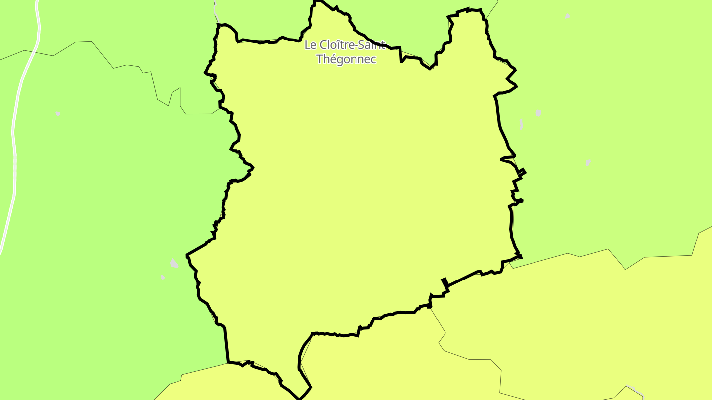 Carte des prix de l'immobilier Le Cloître-Saint-Thégonnec