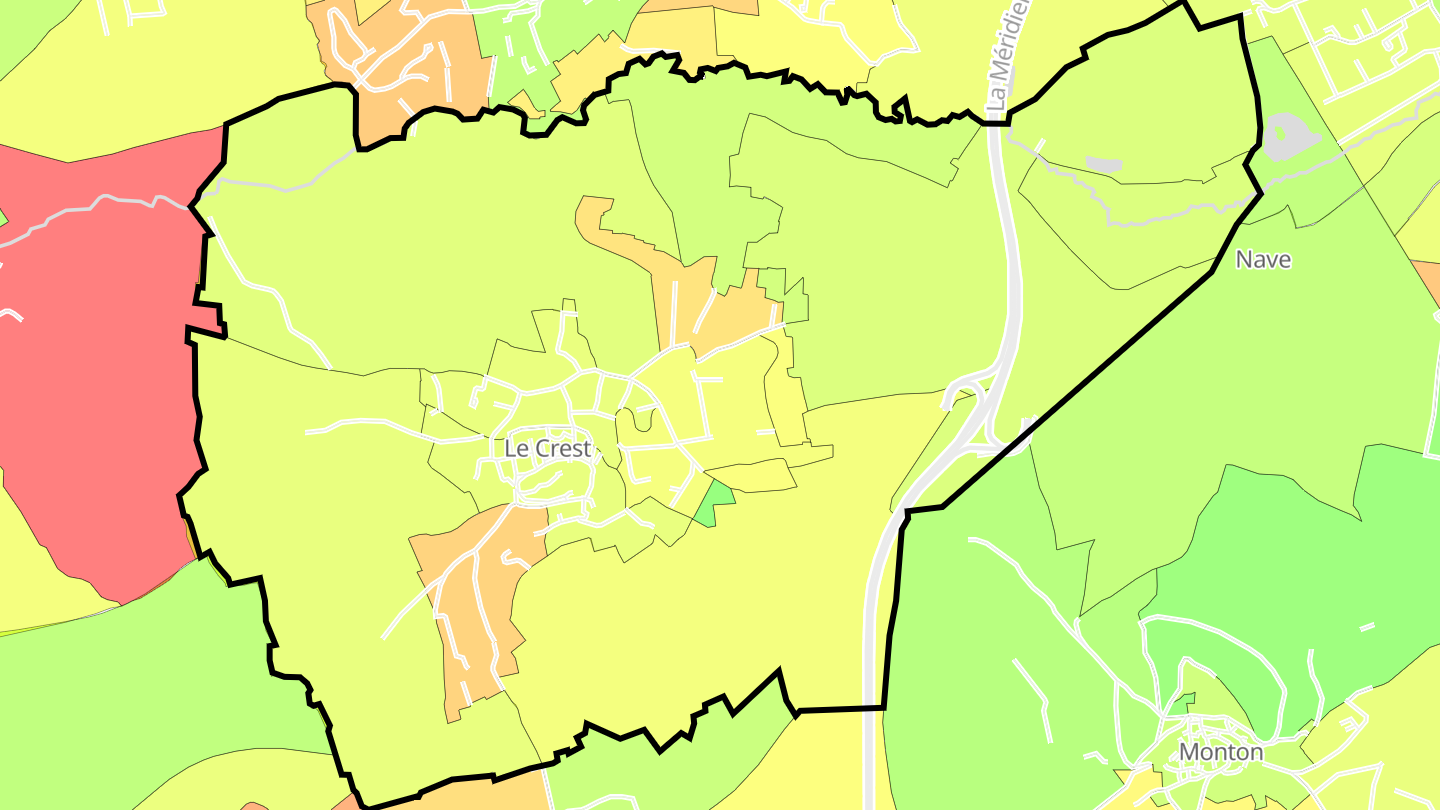 Carte des prix de l'immobilier Le Crest