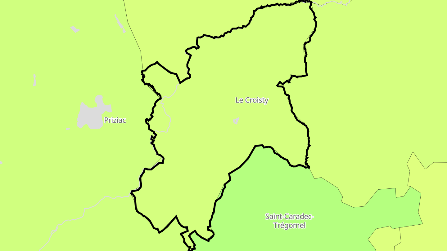 Carte des prix de l'immobilier Le Croisty