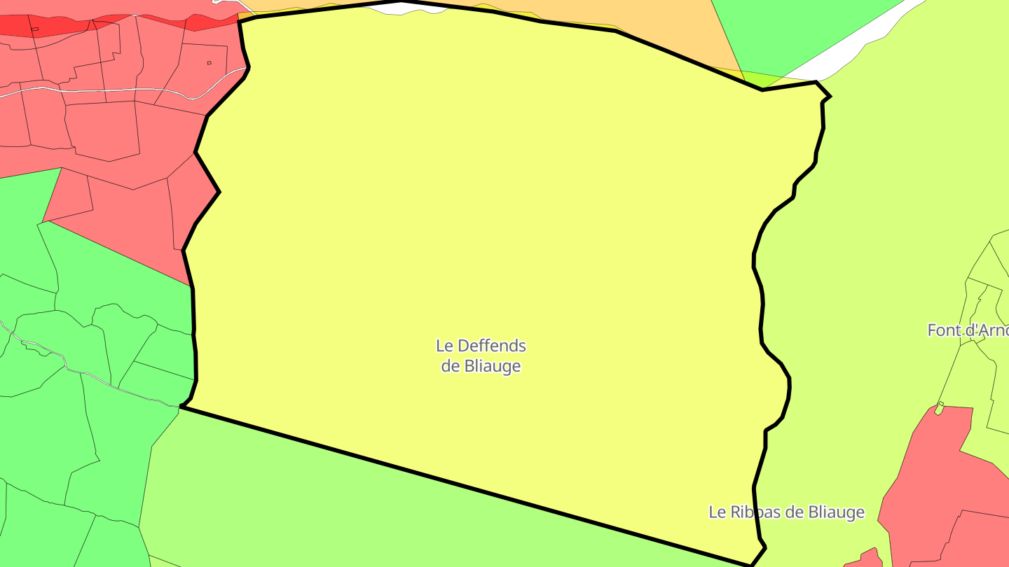 Carte des prix de l'immobilier Le Deffends de Bliauge
