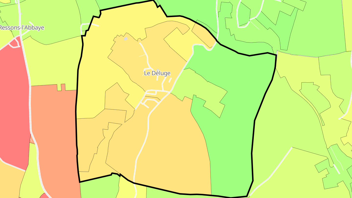 Carte des prix de l'immobilier Le Déluge