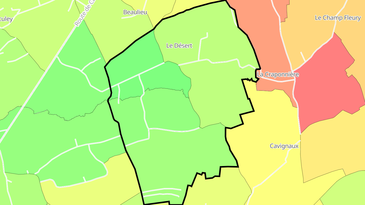 Carte des prix de l'immobilier Le Désert